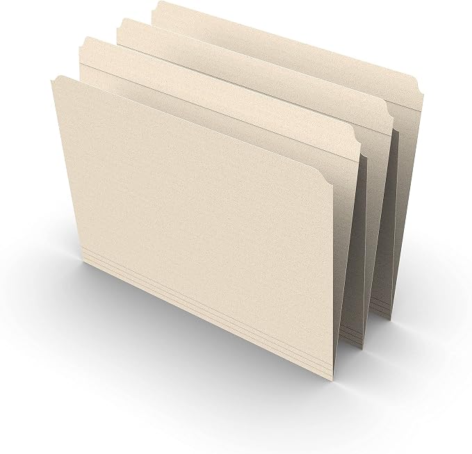 Staples Reinforced File Folders, Letter Size, Straight‑Cut Tabs, Manila, Heavy‑Duty Construction, 100/Box - Image 2