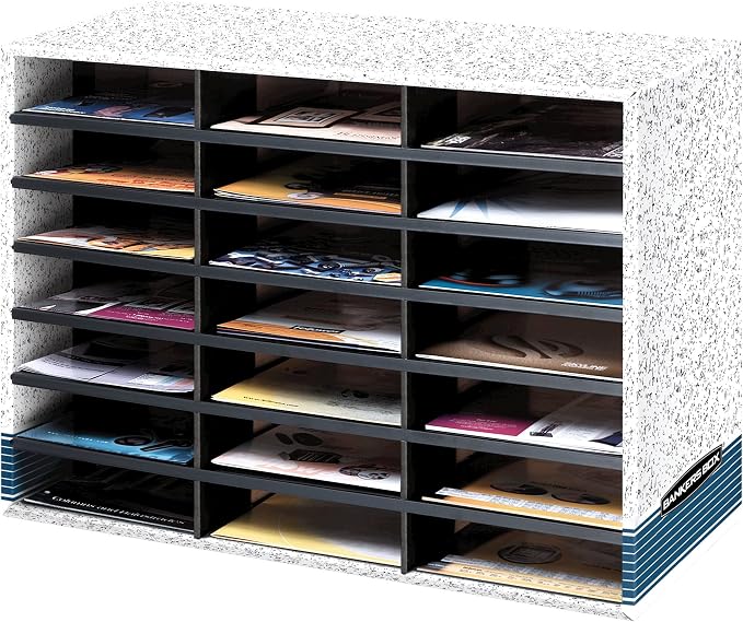 Bankers Box 21-Compartment Literature Sorter, Letter | Turn paper piles into organized workflows with durable compartments that keep mail, forms, and projects easy to find. - Image 2