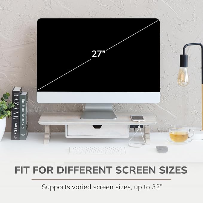 Anji Mountain Monitor Stand - Desktop Organizer & Laptop Riser, Ergonomic Monitor Riser, Space-Saving Monitor Stand for Desk, Durable Construction, Easy Assembly, Ideal for Home & Office - Image 7