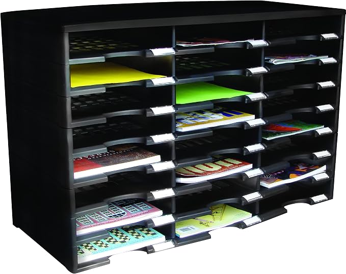 Storex Modular 24-Compartment Literature Organizer, Black, (61435U01C) - Image 3