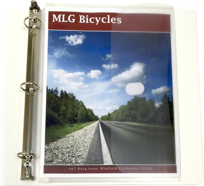 C-Line Side Loading Poly Binder Pockets with 1" Gusset, Clear, 10 Packs of 5 Pockets, 50 Total (57537-10) - Image 2