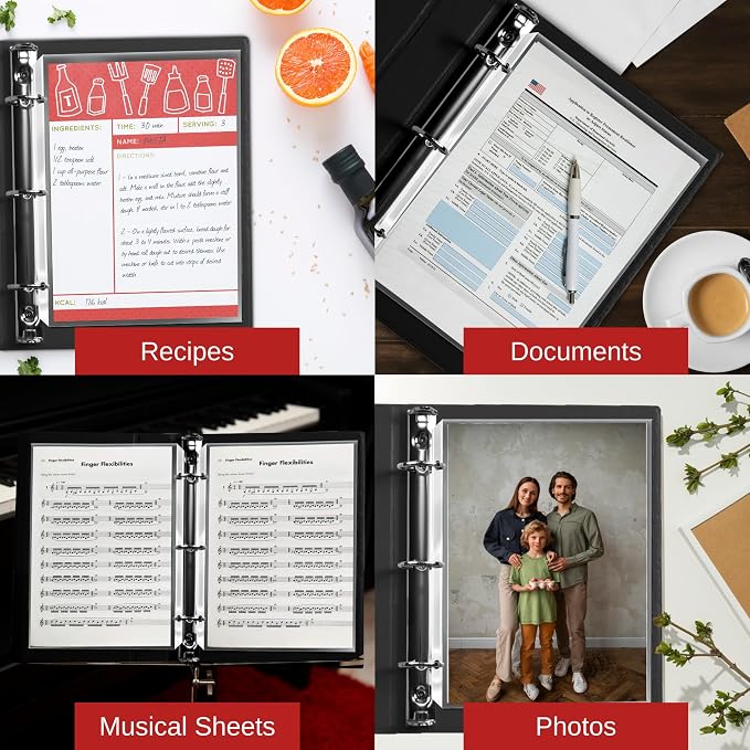 OfficeWerks Clear Sheet Protectors 8.5x11 for 3 Ring Binder, 35 Micron Plastic Sleeves, Top Loading, Reinforced Holes, Archival Safe, Durable Page Protectors for Documents and Binders (500) - Image 2