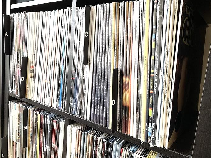A to Z Record Dividers (DIY Kit Do it Yourself Kits) Vertical Tab Professional Black Index 12-inch 33 LPs Vinyl Album Organizers/Organization A-Z Alphabet Alphabetize Alphabetical Cards Show Shop - Image 2