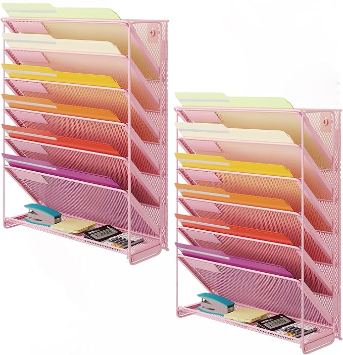 Kuntine.B Wall File Organizer Office Hanging Magazine Holder Wall File Organizer for Office Home by KuntineB