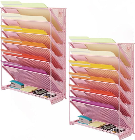 Kuntine.B Wall File Organizer Office Hanging Magazine Holder Wall File Organizer for Office Home by KuntineB