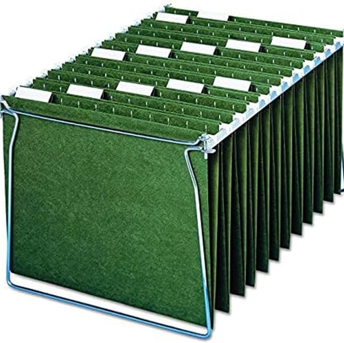 Smead Hanging File Folder, 1/5-Cut Adjustable Tab, Letter Size, Standard Green, Hanging Folders for Filing Cabinets, File Organizer Folder, 24 Per Box (92007) - Image 6