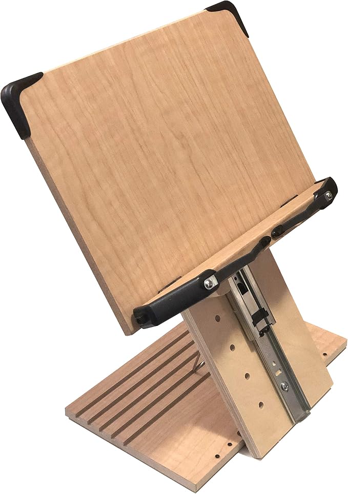 BS1500PRO Large Portable Height Adjustable Foldable Eye-Level Ergonomic Bookstand Holder for Reading Hands Free Large Thick Heavy College Textbooks Tablets Neck Pain Free by ABookStand
