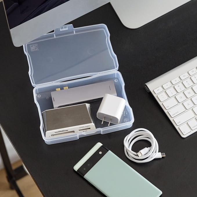 IRIS USA Photo Storage Cases |Made in USA| Fits 4"x6", (10-Pack) - Clear | Picture Box Containers for Tasks, Stickers, Ephemera, & Flashcards Organization - Image 9