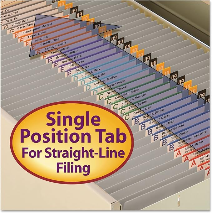 Smead File Folder, Reinforced Straight-Cut Tab, Letter Size, Gray, 100 per Box (12310) - Image 7