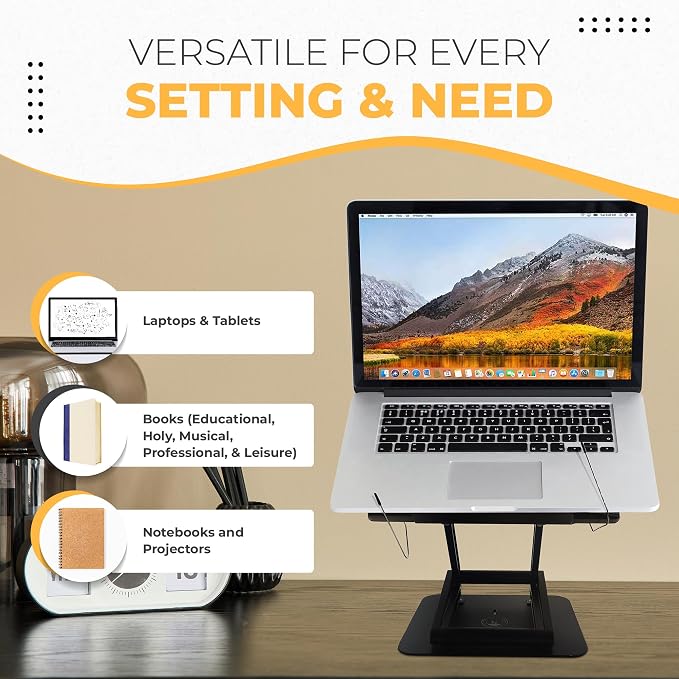 Foldable Book Stand for Reading – Adjustable Book Holder Height Up to 17.8″, Reading Stand with 13″ × 8.7″ Platform – Lightweight 3.3 lb Portability - Image 11