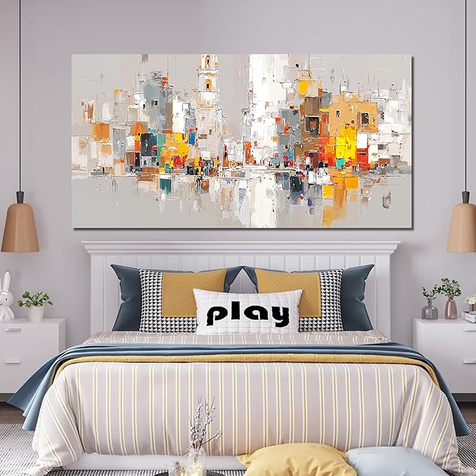 Abstract Canvas Wall Art Decor Oversized Wall Art for Living Room Large Colorful Wall Art Prints Artwork for Walls Modern Abstract Art Abstract Canvas Art Wall Decor Bedroom Office Decorations 29"X58"