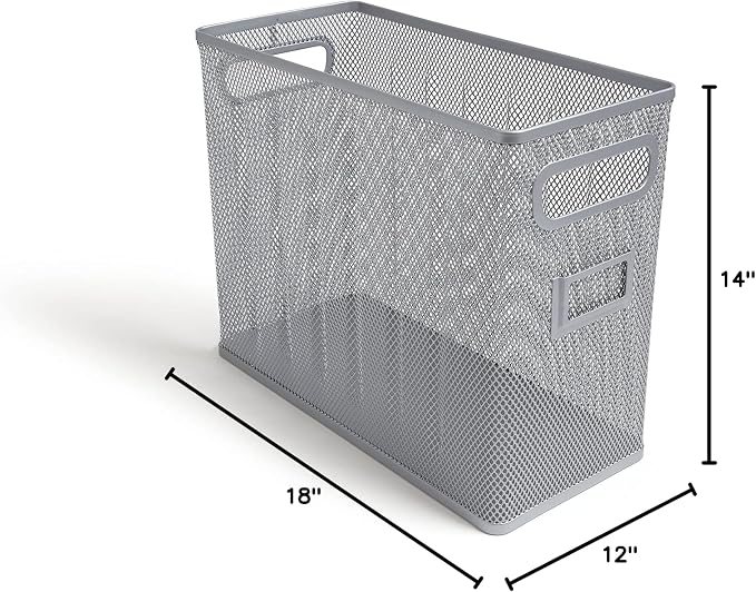 TRU RED Wire Mesh File Organizer, Silver – Vertical Desktop Sorter for Files, Folders & Mail - Image 5