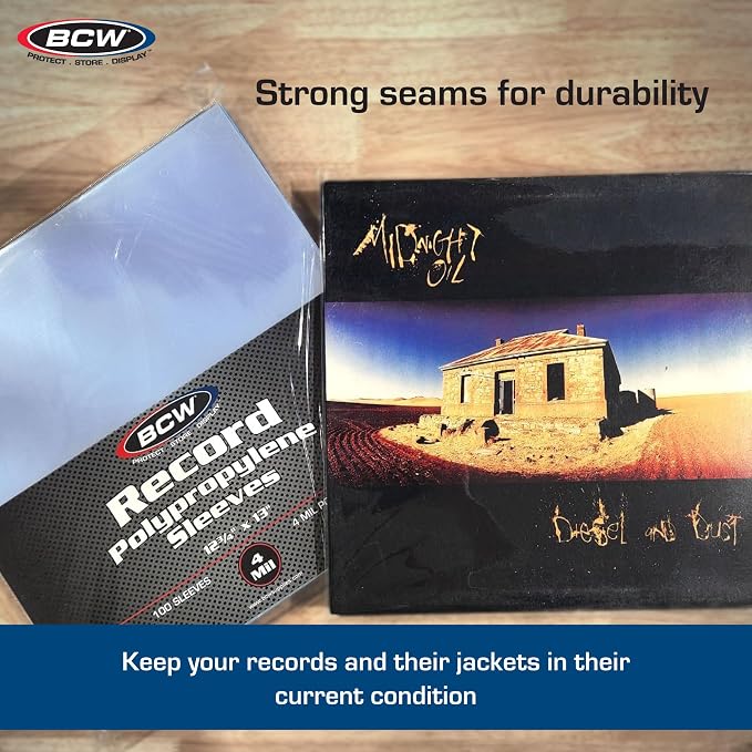 BCW 4 Mil Record Sleeves (12 Inch) - 100 ct | Clear Polypropylene Vinyl Album Protectors for 33 1/3 RPM | Archival Quality, Acid-Free | Premium Outer Sleeves for Storage of Your Vinyl Collection - Image 6