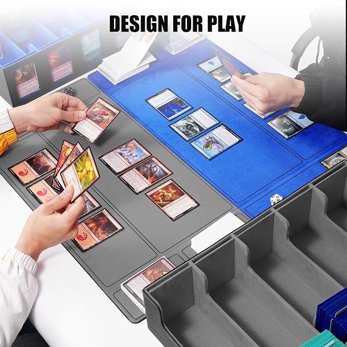 Kabinka Trading Card Storage Box with Commander Display, 5-Row Deck Case with Removable Lid; 3900+ Card Organizer for MTG TCG PTCG Sports Card, Top Loaders Storage Box (Black) - Image 6