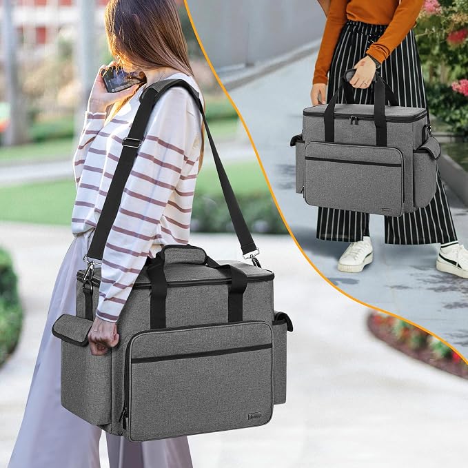 Trunab Scrapbook Bag with Laptop Sleeve & Pockets, Craft Organizer Tote | Padded Laptop Sleeve, Multiple Pockets for Scrapbooking Supplies & Art Tools - Image 6
