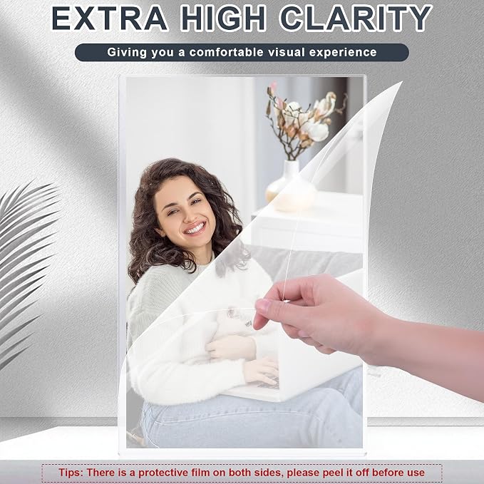 AKONEGE 25Pcs 11" x 17" Rigid Print Protectors Hard Plastic Sleeves for Prints, Menu Cover, Heavy Duty Sheet Poster Protectors Clear Plastic Sleeves for Paper Photos Documents Magazines, Vertical - Image 4