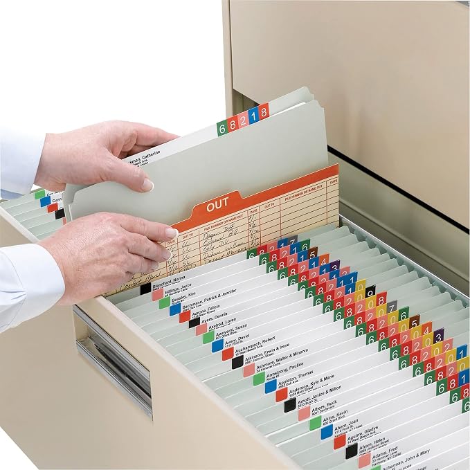 Smead Pressboard Fastener File Folder with SafeSHIELD Fasteners, 2 Fasteners, Straight-Cut Tab, 2" Expansion, Letter Size, Gray/Green, 25 per Box (14910) - Image 7