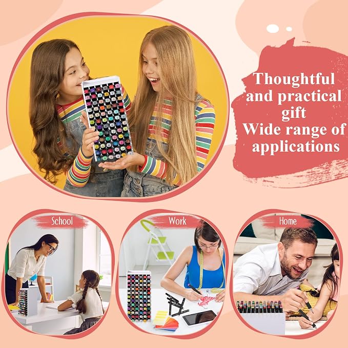 2 Pack Marker Storage Organizer Marker Organizer for Desk Holder Art Paint Pen Rack with Removable Divider to Store Paint Brushes Pens Color Pencils(10.83 x 5.12 x 5.12) - Image 7