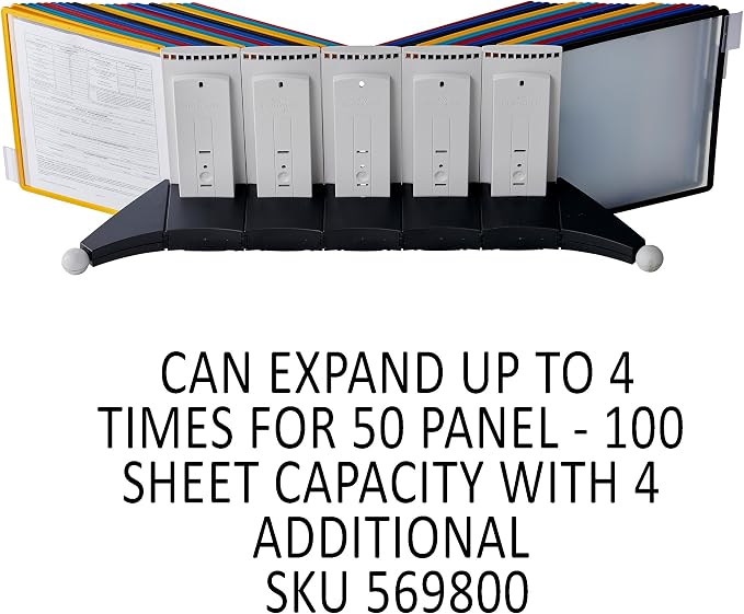 Durable Desktop Reference System with 10 Double-Sided Panels - Letter-Size 8.5" x 11" Inches - Assorted Colors SHERPA Design - Desk Reference Organizer - Image 8