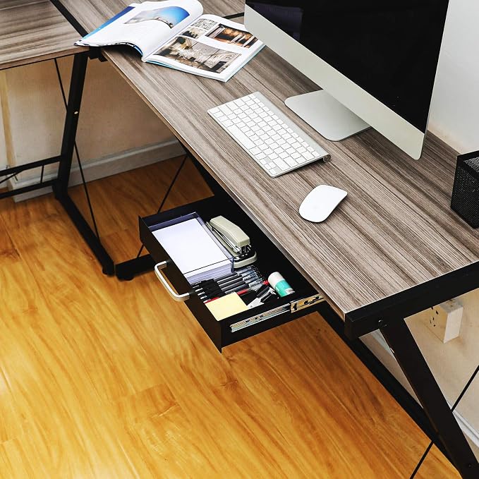 Gome Under Desk Pull-Out Drawer - Storage Organizer Office Mounted, Easy Slide-Out Pencil Drawer for Saving Space, Under Flat-Top Desk Storage Ideal for Sit-Stand Workstation - Image 6