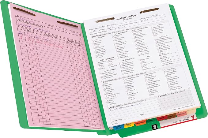 Smead End Tab Fastener File Folder, Shelf-Master® Reinforced Straight-Cut Tab, 2 Fasteners, Letter Size, Green, 50 per Box (25140) - Image 5