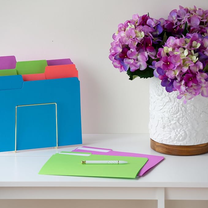 Smead SuperTab File Folders, Oversized 1/3-Cut Tab, Letter Size, Assorted Bright Colors, 24 per Pack (11957) (Pack of 10) - Image 2