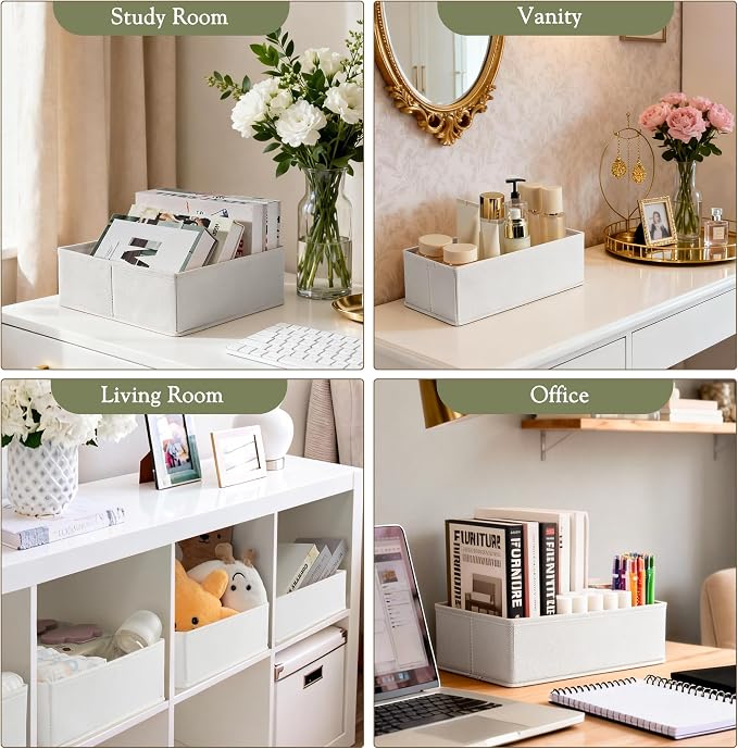 Drawer Organizers 18-Piece Set, Dresser Organizer for Baby Clothes, Foldable Closet Storage & Drawer Dividers for Underwear, Socks, Nursery, White - Image 7