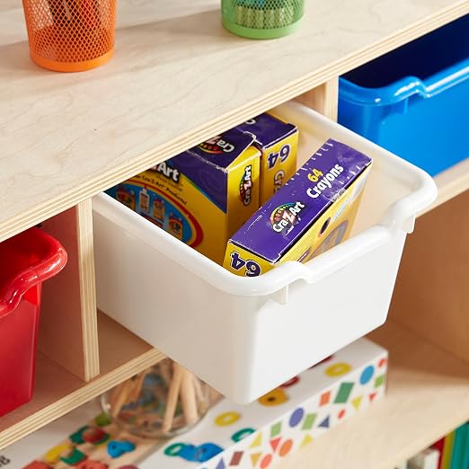 ECR4Kids Scoop Front Storage Bin, Multipurpose Organization, Assorted, 5-Piece - Image 8