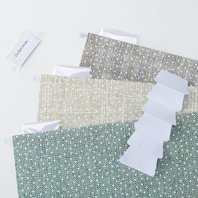 Y YOMA Letter Size - 6 Pack Extra Capacity Hanging File Folders with Pocket Accordion Decorative File Folder Cute Expandable Folder for Office Home with 1/5-Cut Adjustable Tabs, Printing Cloth Pattern - Image 7
