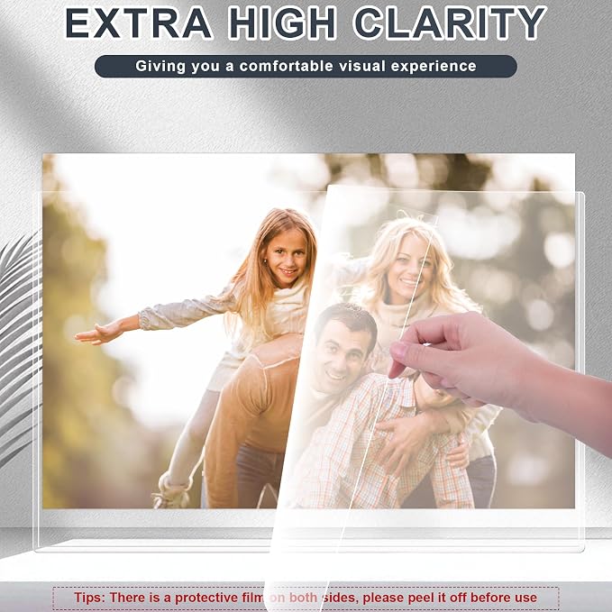 AKONEGE 15Pcs 11" x 17" Rigid Print Protectors Hard Plastic Sleeves for Prints, Menu Cover, Heavy Duty Sheet Poster Protectors Clear Plastic Sleeves for Paper Photos Documents Magazines, Horizontal - Image 4