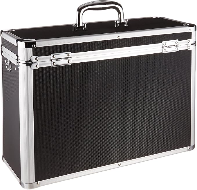 Vaultz File Organizer Storage Box - 14 x 7.25 x 12 Inch Legal Size, Portable Locking Storage Totes with Dual Combination Locks for Filing Office Documents - Black | Dual combination locks for added security, portable design for filing office documents,... - Image 4