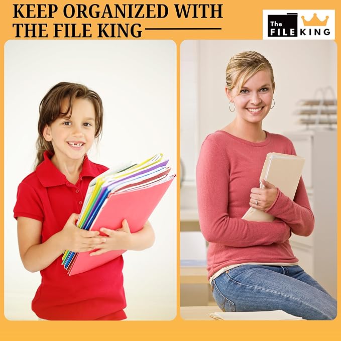 The File King - Pressboard Classification Partition File Folder - Letter Size - Top Tab with Dividers and Fasteners for Filing Cabinets and Drawers - Box of 10 - Image 6