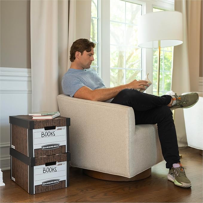 Bankers Box 12-Pack Heavy-Duty File Storage Boxes, Letter/Legal, FastFold | Archive with confidence using heavy-duty boxes, locking lids, and rugged construction that protects high-value records. - Image 8