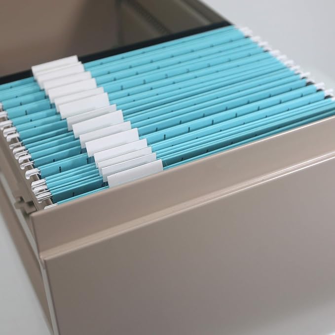 Smead Standard Hanging File Folders, 25 Count, Aqua Blue, 1/5-Cut Adjustable Tabs, Letter Size (64058) - Image 6