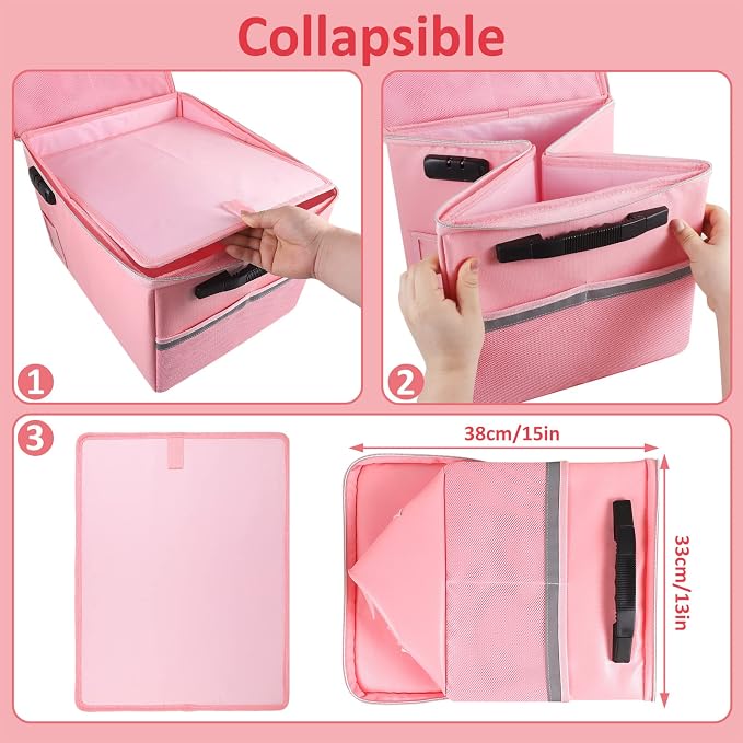 TOMKID Fireproof File Cabinet with Lock, Fireproof Document Organizer Collapsible File Box Filing Cabinet with Handle for Letter Legal Folder Certifications - Image 5