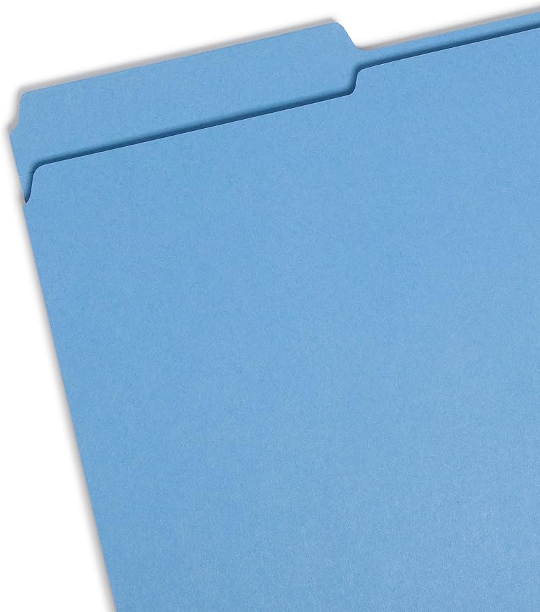 Smead File Folder, Reinforced 1/3-Cut Tab, Legal Size, Blue, 100 per Box (17034) - Image 2