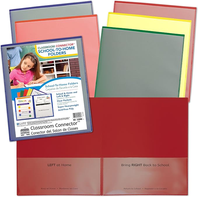 C-Line Classroom Connector School-to-Home Folders, Assorted Colors, 36 per Box (32000-36) (Pack of 4) - Image 5