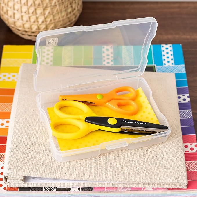 IRIS USA Photo Storage Box |Made in USA| 16 Cases - Clear | Fits 4" x 6" Pictures / Built-In Handle / Organizing Containers for Tasks, Stickers, Ephemera & Flashcards - Image 7
