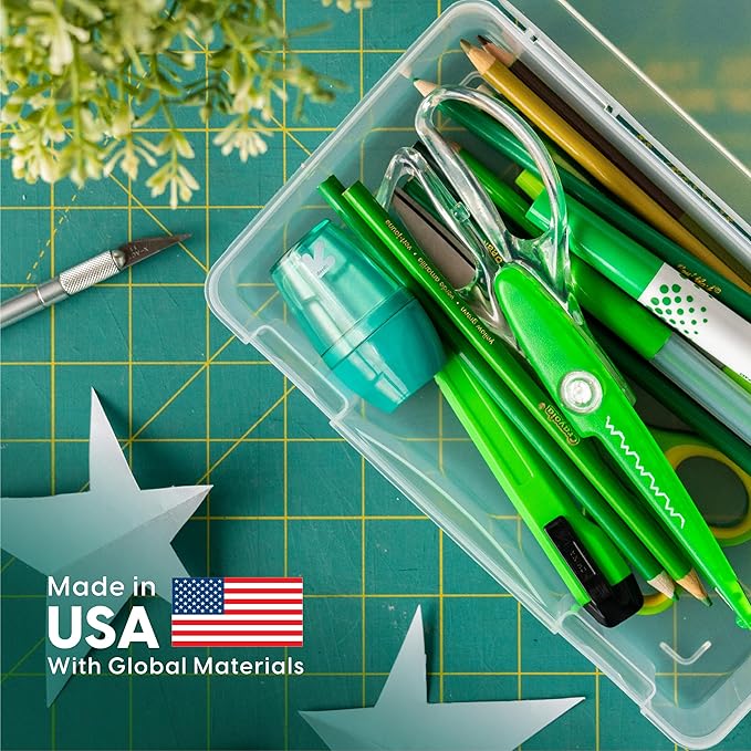 IRIS USA Photo Storage Cases |Made in USA| Fits 5"x7", (10-Pack) - Clear | Picture Box Containers for Tasks, Stickers, Ephemera, & Flashcards Organization - Image 2