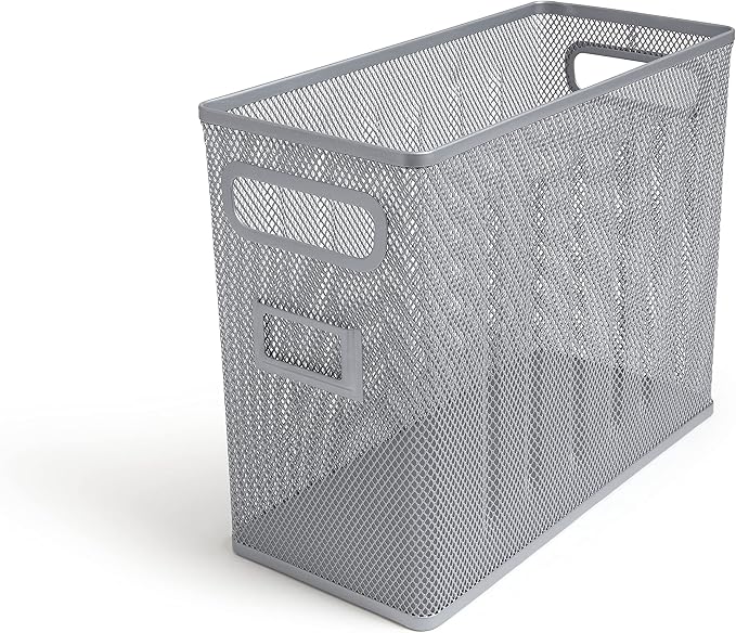 TRU RED Wire Mesh File Organizer, Silver – Vertical Desktop Sorter for Files, Folders & Mail - Image 2