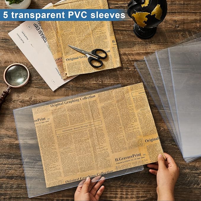 20 Pcs 11x14 Inch PVC Rigid Print Protectors, Heavy Duty Hard Plastic Poster Sleeves for Prints, Magazines, Photos & Paper, Ideal Rigid Menu Covers Paper Page Protectors - Image 4