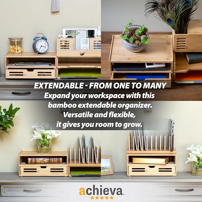 Achieva Bamboo Organizer with Drawer (71005) - Image 7