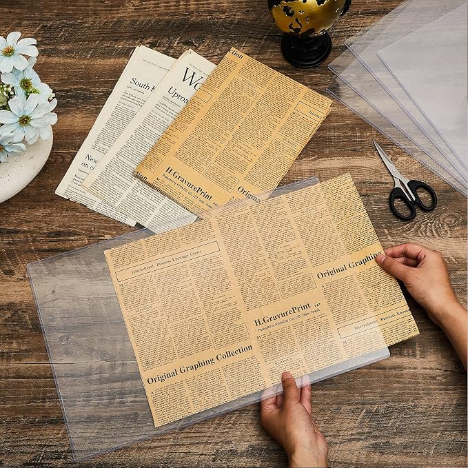 50 Pcs 11" x 17" Rigid Print Protectors, Heavy Duty Hard Plastic Sheet Page Protectors Crystal Menu Holder Clear Poster Sleeve Top Loading Frame for Magazine Photo Paper Poster Prints - Image 6