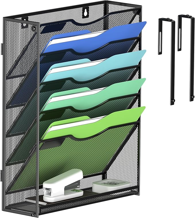 Kuntine.B Wall File Organizer Office Hanging Magazine Holder Wall File Organizer for Office Home by KuntineB