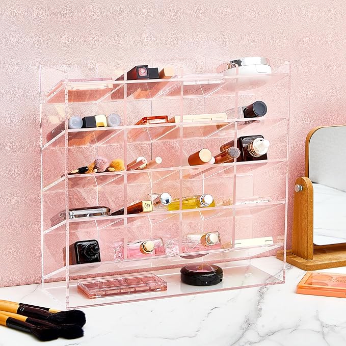 MotiMind Acrylic Pen Organizer Storage for 250 Markers Vertical Marker Organizer Acrylic Pen Display Holder for Office Desk Desktop Stationery Pencil Storage, Clear, 13 x 4 x 12.4 Inch - Image 3