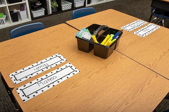 Teacher Created Resources Black Portable Plastic Storage Caddy 6-Pack for Classrooms, Kids Room, and Office Organization, 3 Compartment - Image 5