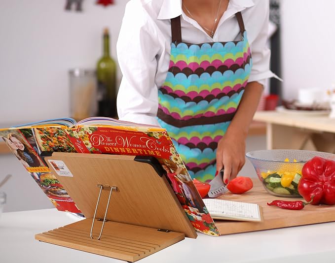 BS1500 11.8x8.5 Portable Adjustable Foldable Bookstand Holder for Reading Hands Free Large Thick Heavy Textbooks Cookbooks Tablets - Image 6