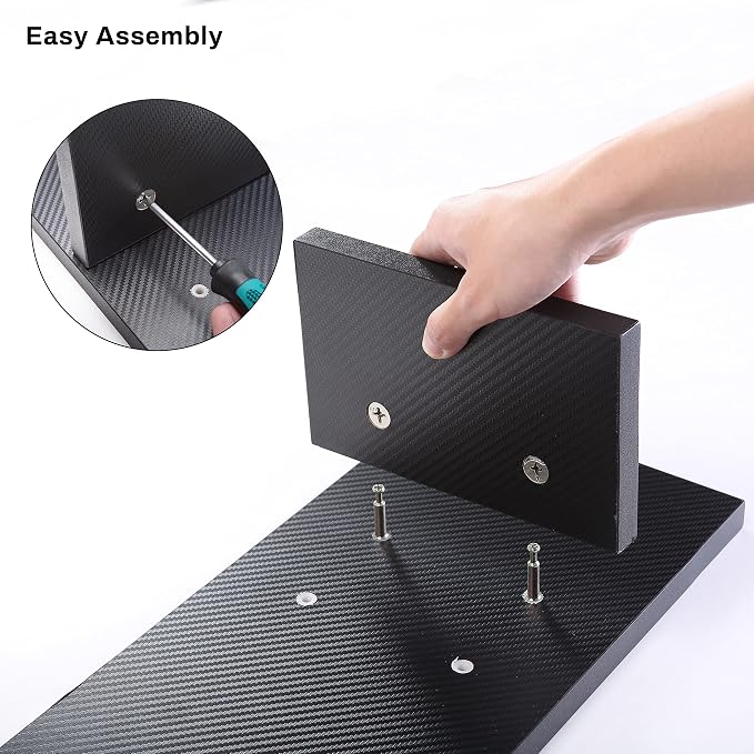 EUREKA ERGONOMIC Dual Monitor Stand Adjustable Carbon Fiber | dual monitor riser with carbon fiber surface and desktop organizer design, ideal for PC, computer, and laptop setups - Image 7