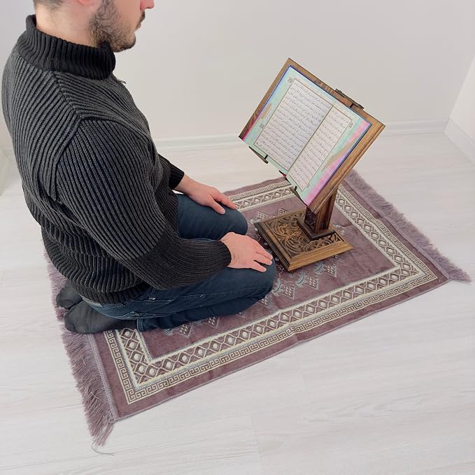 Adjustable Wooden Book Stand | Quran, Bible Holder Lectern | Cookbook Stand, Desktop Bookstand - Image 7