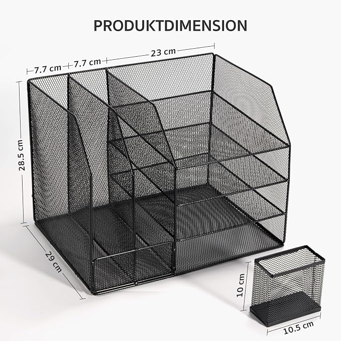 Letter Tray, 4-Tier Desk Organiser, Stackable File Organiser, Magazine Sorting Holder, Shelf Desk, Suitable for Storing Files on the Desk - Image 2